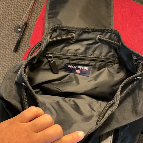 POLO SPORT Ralph Lauren drawstring backpack/purse.🎒 In excellent used condition. - Picture 10 of 15